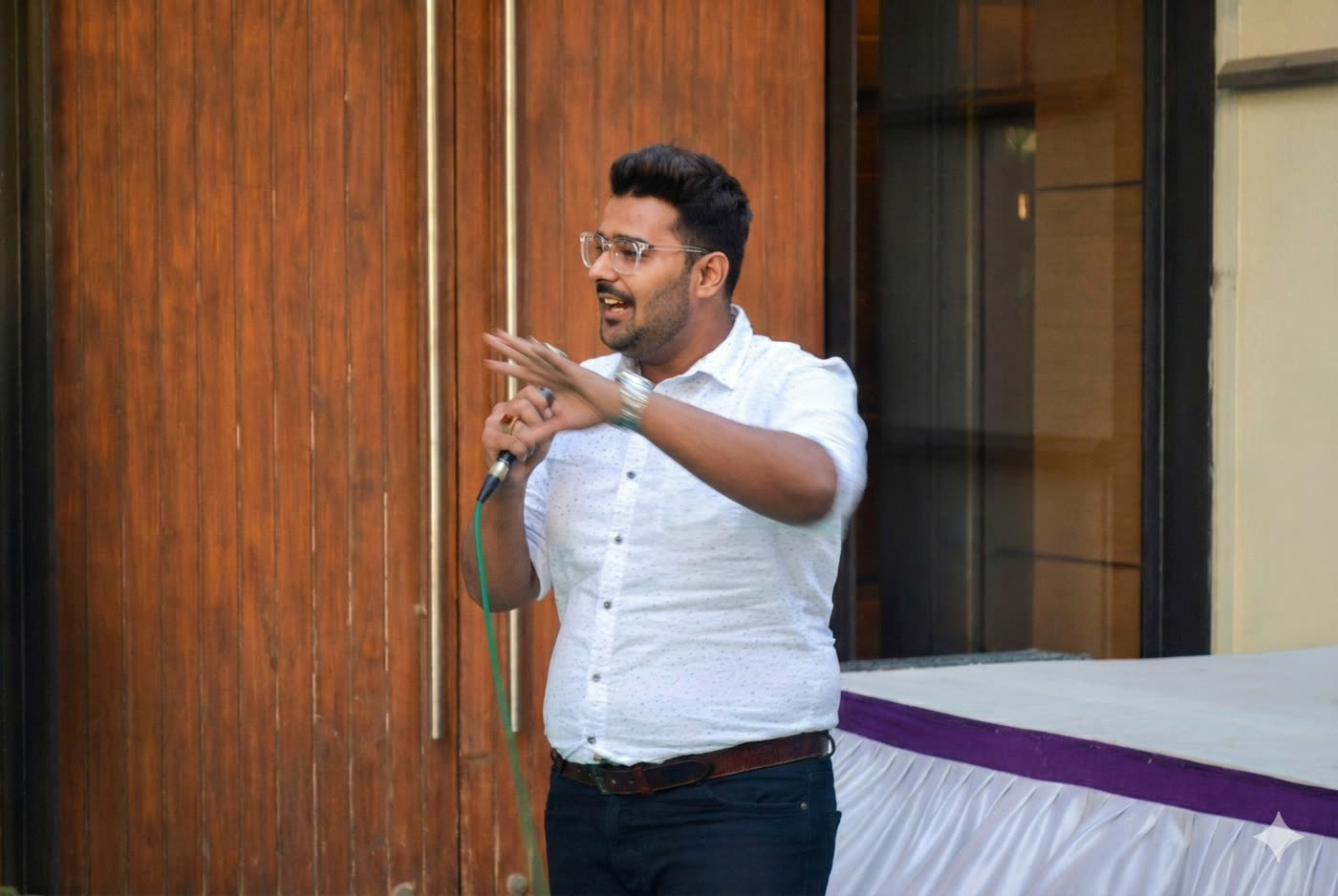 Ali delivering a keynote session