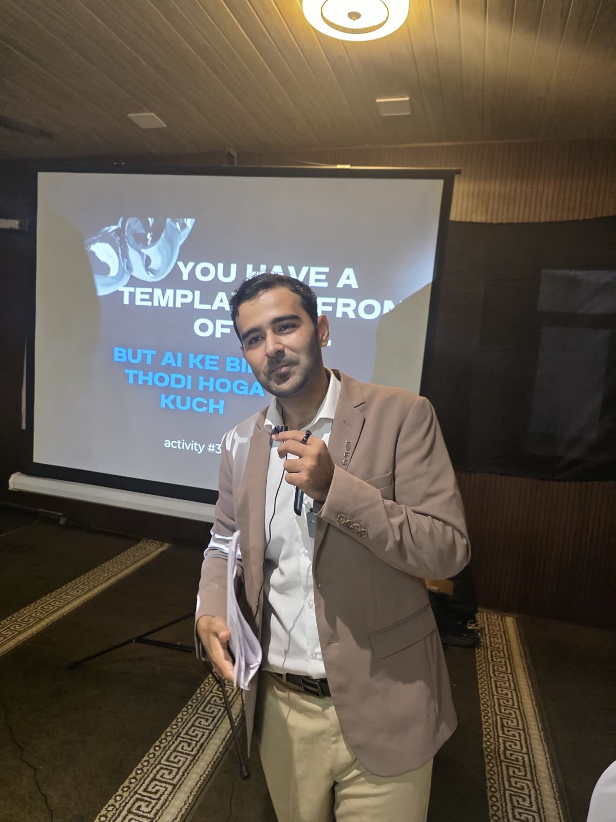 Ali presenting at the AI Fellowship orientation