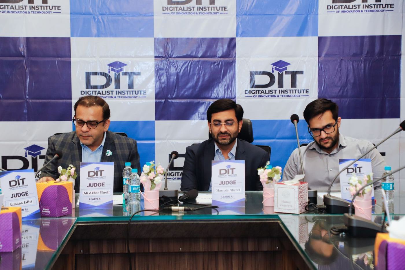 The judges seated at the panel