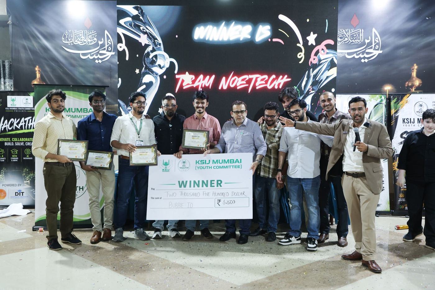 Team NoeTech celebrating the win